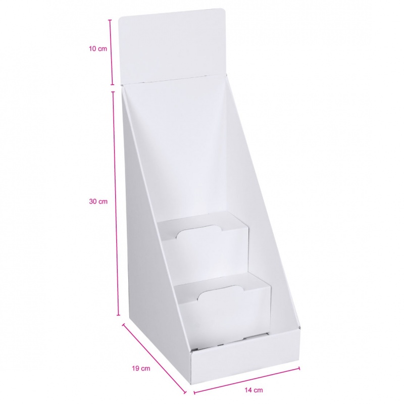 fabricant_plv_Présentoir en carton sans impression, 3 étages, 400 x 190 x 140 mm