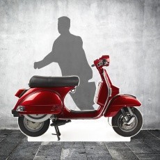 fabricant_plv_Scooter en carton grandeur nature
