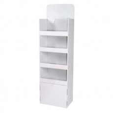 Meuble 4 étagères 51x30x172cm blanc