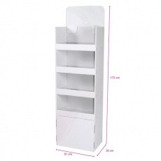 fabricant_plv_Meuble 4 étagères 51x30x172cm blanc