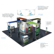 BIKOM Stand 49m2 modulaire