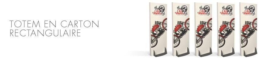 Totem carton rectangulaire